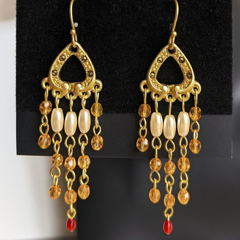 Gennaro Gold Tone‎ Chandelier Earrings